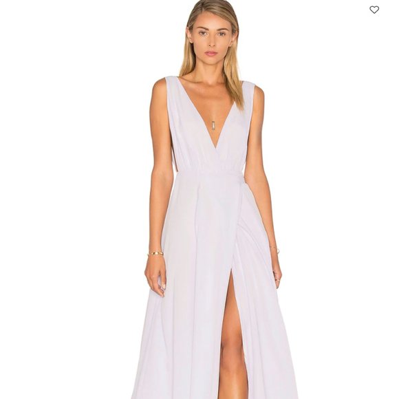 Lovers + Friends lavender purple sleeveless plunging neckline formal prom dress - Picture 2 of 12